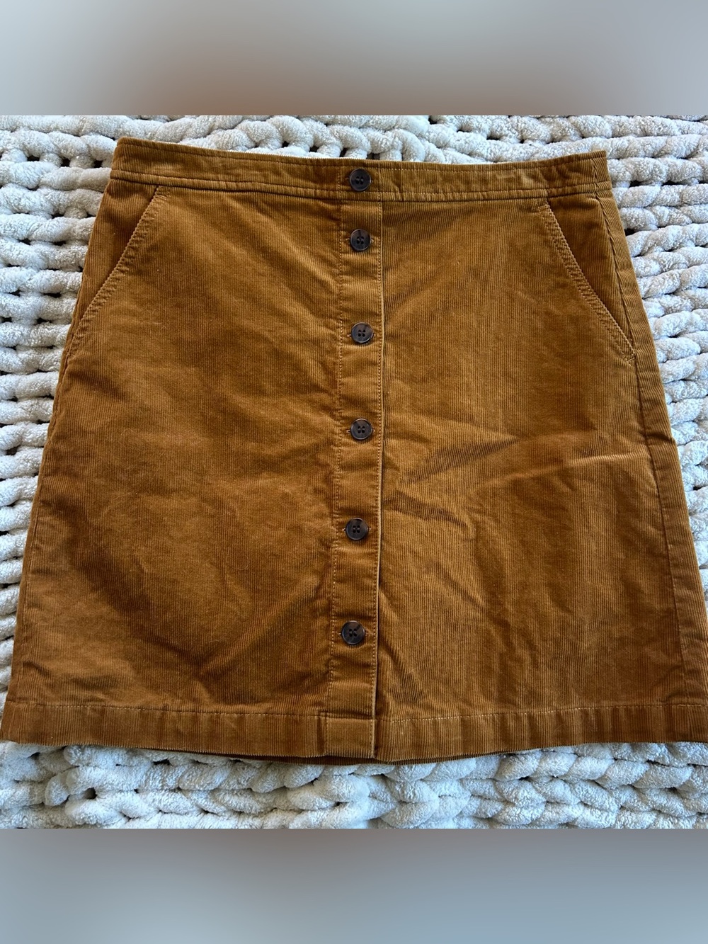 J. Crew Factory Button-Front Corduroy Mini Skirt